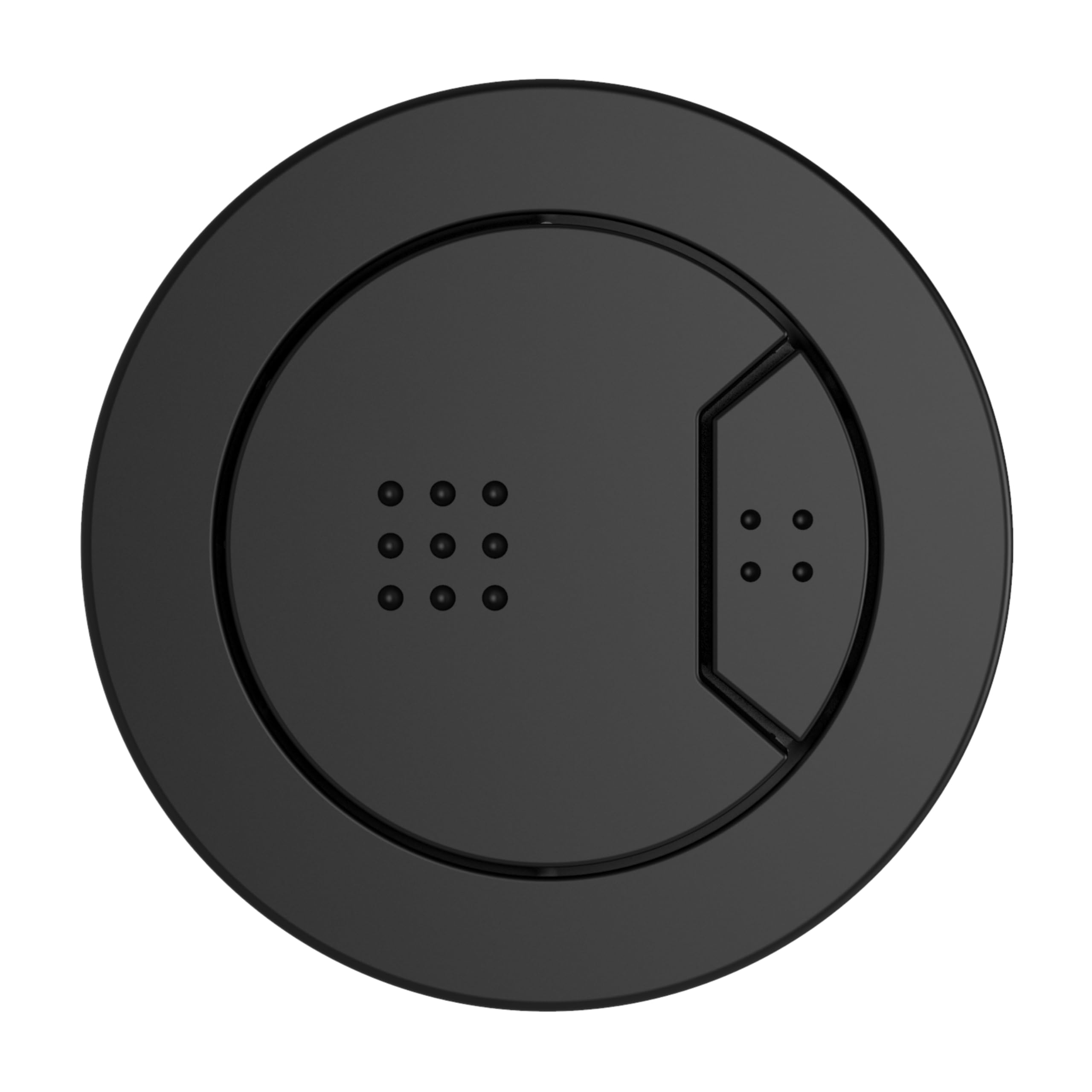 Excel Home Toilet Flush Button Replacement - Dual Button Toilet Flush Buttons - Pneumatic Technology - Fingerprint Resistant Compatible with Air Houses - Round 63mm (Matt Black)