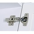 Hushed Hardware Cabinet Hinges 10 Pack Premium Frameless Full Overlay Adjustable Closing Speed Soft Close Self-Closing Hinges.