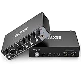 EBXYA 2x2 Audio Interface for Recording Music, 24-bit/192kHz Plug and Play USB Interface for PC and Mac, Studio, Guitar, Podcast, Streaming(Metallic Black)