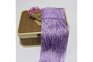 Silver Beaded String Curtain, Dense Metallic Thread Doorway Divider for Room Decor, Hanging Partition for Wall, Window (Purpl