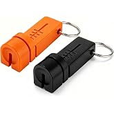 AZETIO 2 Pack Fishing Hook Threader, Magnetic Fly Threader with Keychain | for Fly Fishing and Ice Fishing, 4-Slot Precision Lure Threading Aid, Lightweight Portable Hook Eye Threader Tool