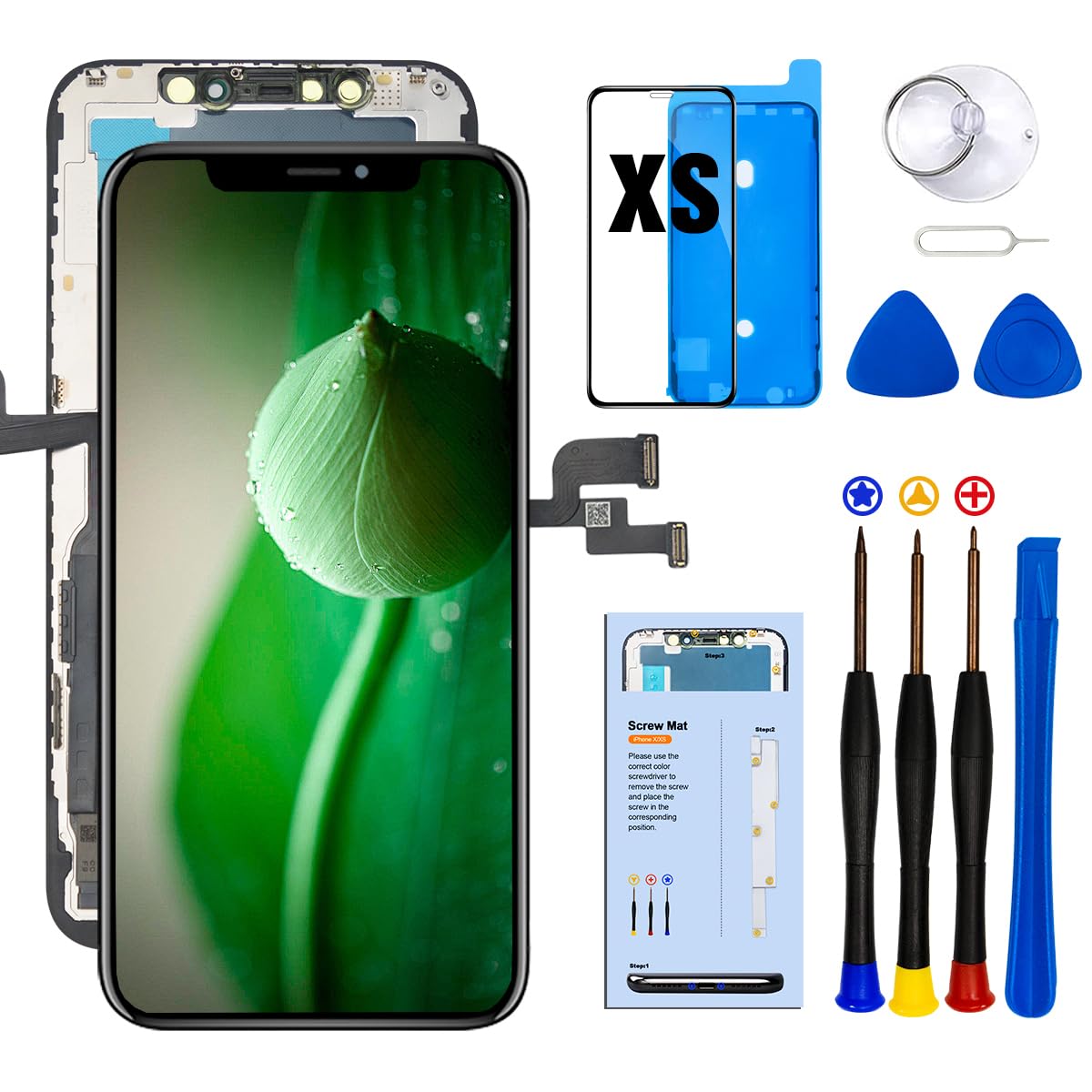 SIMDOG for iPhone XS Screen Replacement for iPhone XS Screen, 5.8" for iPhone XS LCD Screen Replacement with Repair Tools Compatible with A1920,A2097,A2098,A2099,A2100