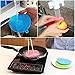 Silicone Sponge Dish Washing Brush Scrubber Food-Grade Antibacterial BPA Free Multipurpose Non Stick Cleaning Antimicrobial Mildew free smart kitchen gadgets (Pack of 7, Mixed Color) by JJ Company