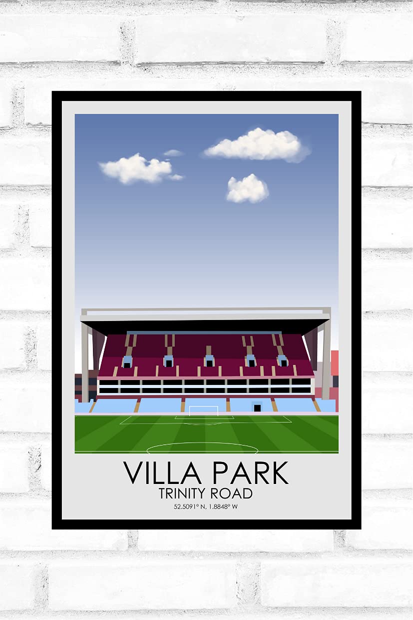 Hewson's Gifts Aston Villa Stadium Print - Villa Park - Football Fan Gift (A4 Size)