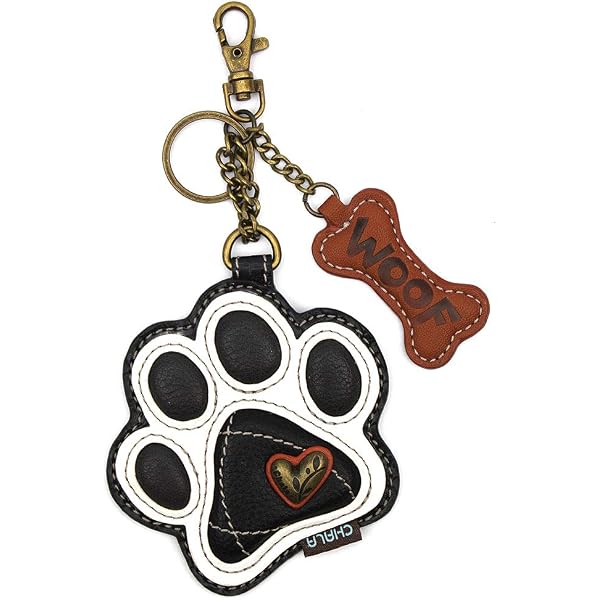 BONSNY Boston Terrier Dog Keychain - Enamel Metal Heart With Rhinestones, Pet Lover Gift For Women & Kids