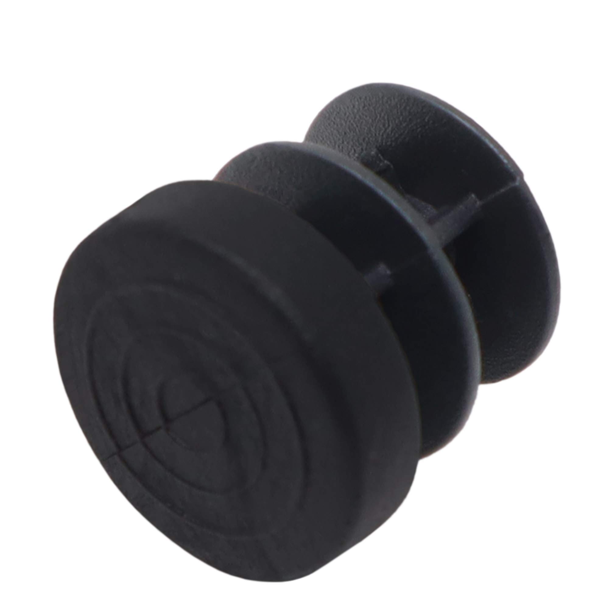 Adsamm® / 16 x Furniture glides for tubes | ø 0.63 '' (16 mm) | black | round | quality ripped inserts for tubular steel chairs