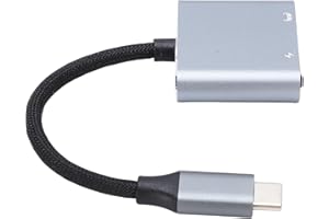 SUNGOOYUE Type C Adapter for AR Glasses, Dual Port 4K 60Hz USB C Adapter with Fast Charging PD3 0 100W, Compatible with XREAL