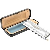 East top Chromatic Harmonica Key of C,12 Holes 48 Tones Professional Stainless Steel Mouth Organ Harmonica for Adults, Professionals and Students (SR)