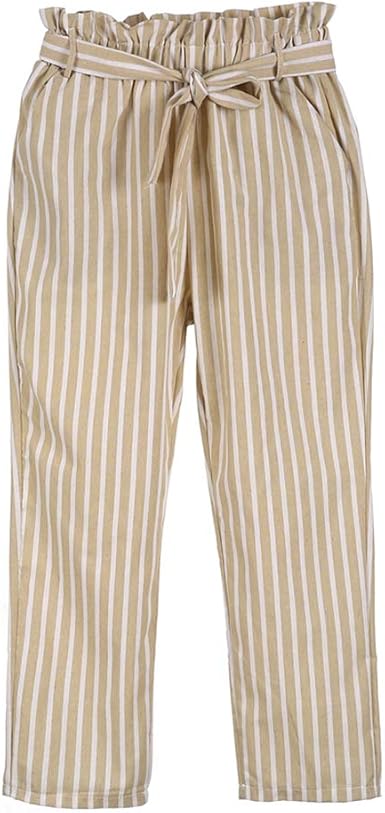striped tie waist trousers