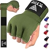 WYOX Gel Boxing Hand Wraps Inner Gloves for Men & Women – 80cm Quick Wrist Strap, Padded Knuckle Support, Fingerless MMA Muay Thai Kickboxing Wraps for Training, Punching & Martial Arts