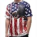 American Flag and Eagle Men's T-Shirt and bracelet