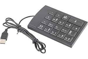 Dioche Keyboard Numbers Portable Mini USB Numeric Keypad - Ergonomic Touch Design, Plug and Play USB Interface, Ultra Thin & 