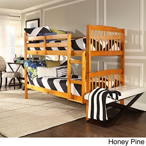 IQ KIDS Simone Twin and Twin Bunk Beds in Honey Pine