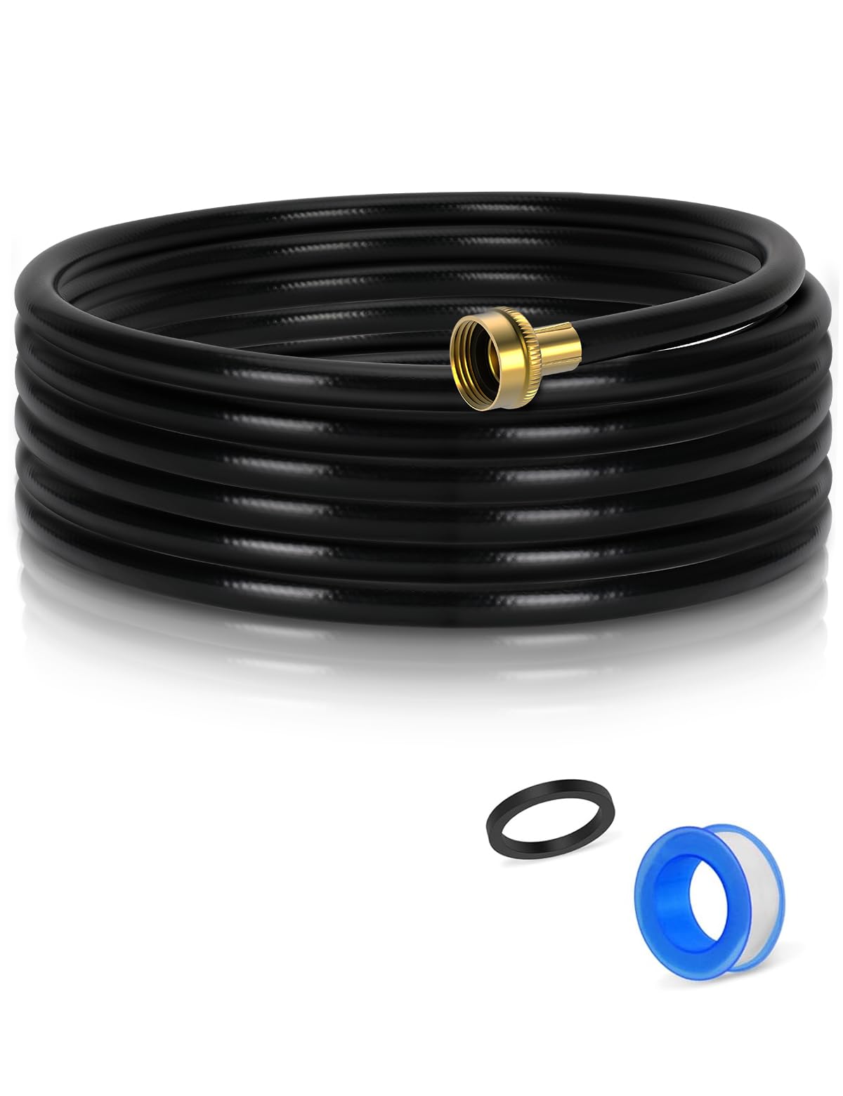Photo 1 of 16FT Dehumidifier Drain Hose with 3/4 Inch FHT Connector, featuring Rust-Resistant Brass Fittings for Leak-Proof Connection, Perfectly Compatible with Most Dehumidifier Brands?7 Length Options?