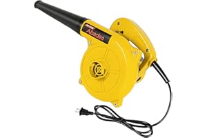 ABEDEN Corded Electric Leaf Blower,2 in 1 Small Handheld Lightweight Sweeper/Vacuum,110V 400W Portbale Blower for Leaf/Snow/Dust Blowing (Yellow)