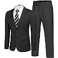 COOFANDY Men's 2 Piece Suits Classic Fit 2 Button Dress Suits Tuxedo Jacket Blazer for Wedding Business Dinner Prom