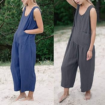 oversized linen dungarees