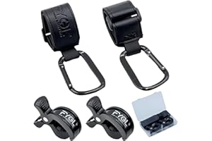 FYGL 4-Pack Stroller Organizer: 2 Universal Pram Clips with 2 Stroller Hooks | Convenient Travel & Shopping Essentials for Ba