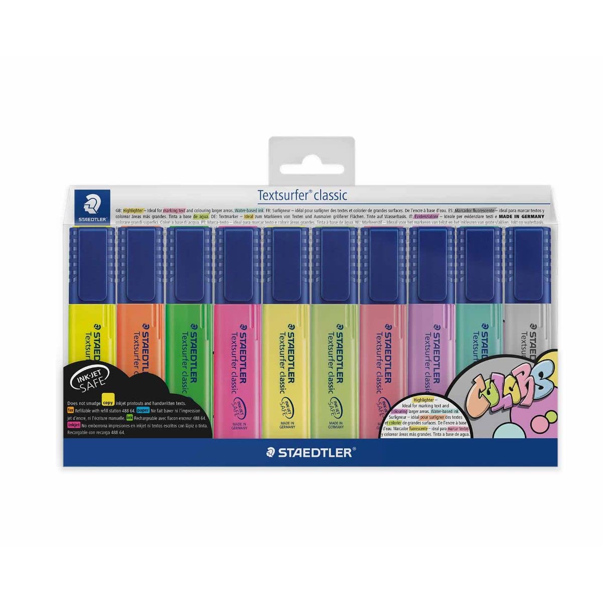 Staedtler Highlighters Pastel and Neon Pack of 10 - Color: Neon + Pastel