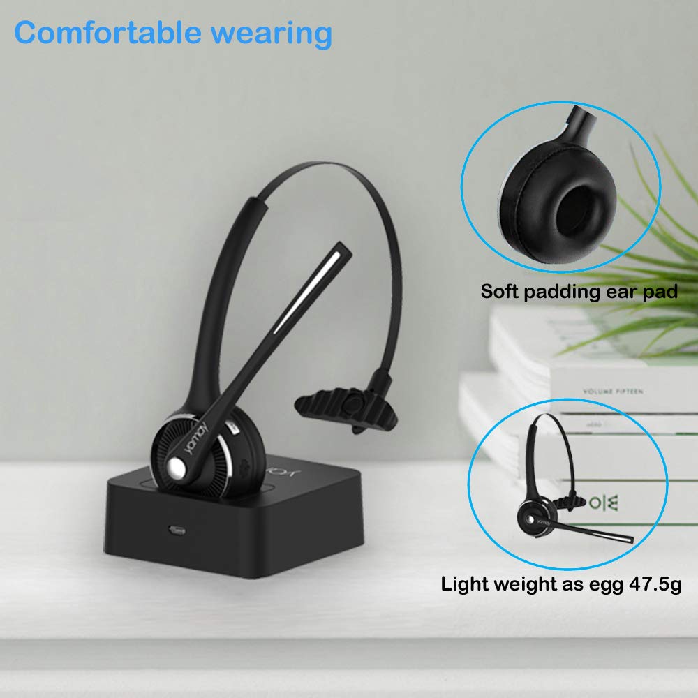YAMAY Pro Trucker Bluetooth Headset/Office Wireless Headset, Bluetooth
