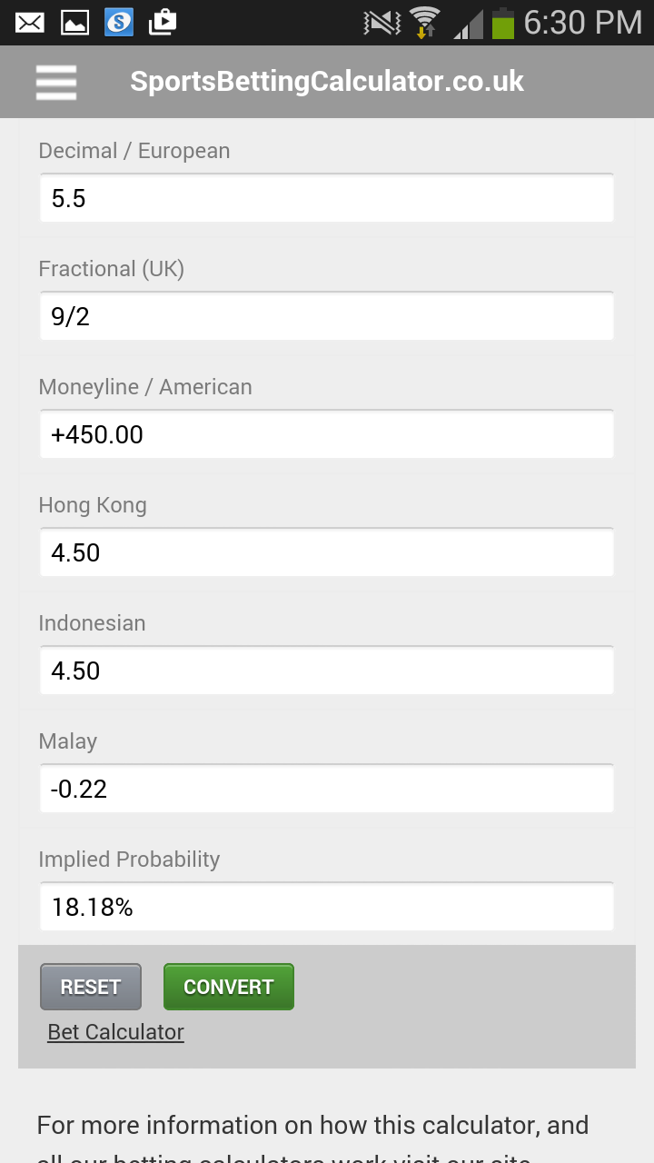 Sports Betting CalculatorAmazon.co.ukAppstore for Android