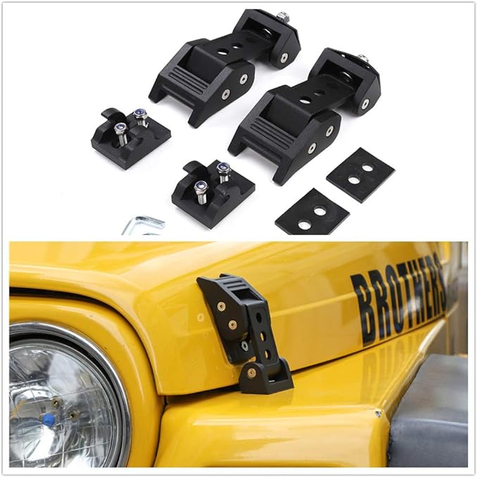 TJ Hood Latch Hood Lock Catch JeCar Aluminum Hood Latches