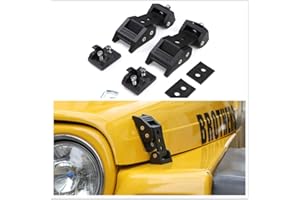 TJ Hood Latch Hood Lock Catch - JeCar Aluminum Hood Latches Catch Kit for Jeep Wrangler TJ Accessories 1997-2006
