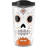 Tervis Super Sugar Skull Halloween Made in USA Double Walled Insulated Tumbler Travel Cup Keeps Drinks Cold & Hot, 16oz, Classic