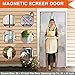 Magnetic Screen Door Magic Mesh Curtain Full Frame Velcro Walk through Hands Free Keep Bugs Out Black Door Curtain Fits Door Up To 34 times 82 inch Max