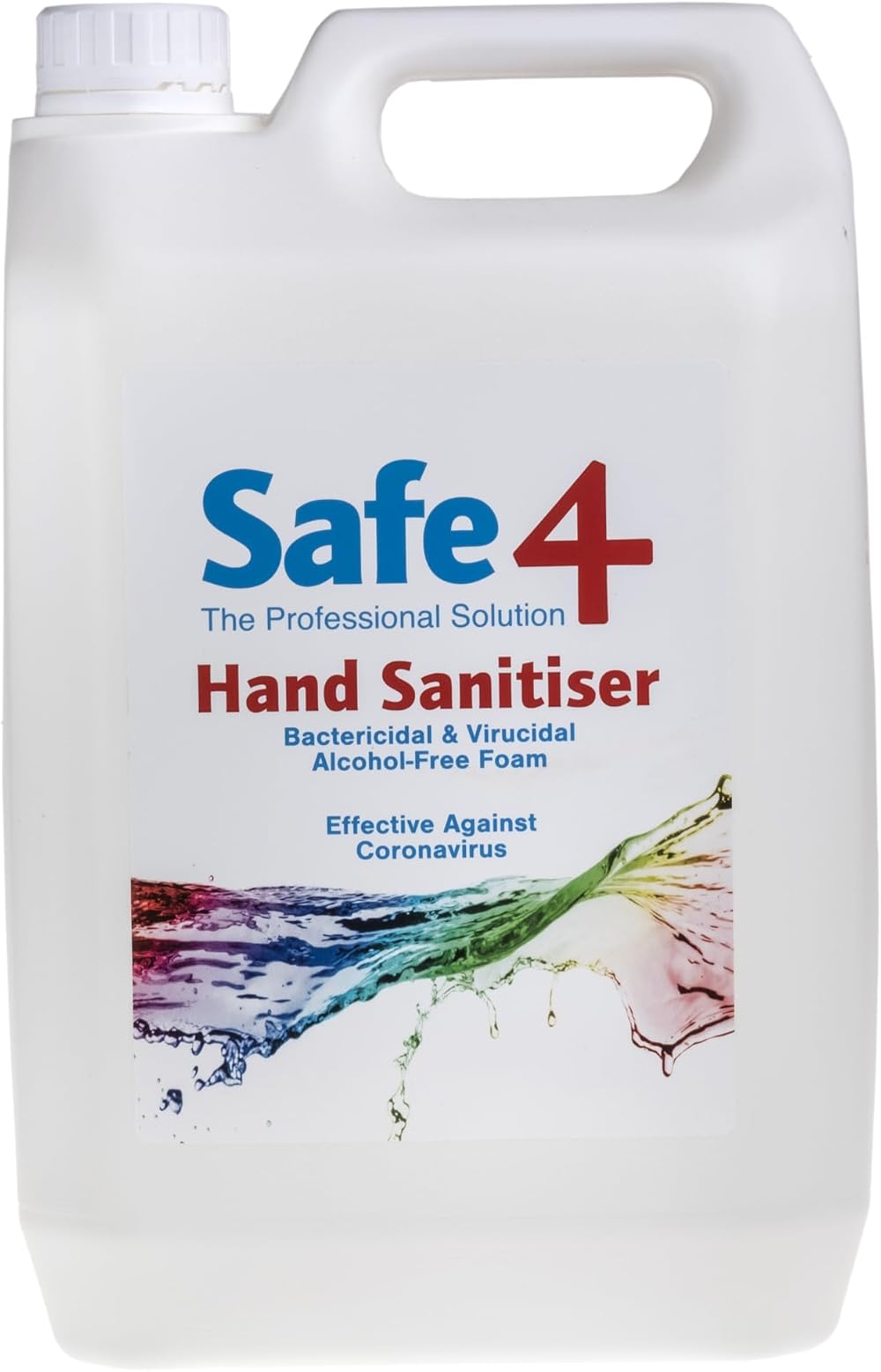 Safe4 Alcohol-Free Hand Sanitiser Foam 5L Bulk Refill Fresh Eucalyptus