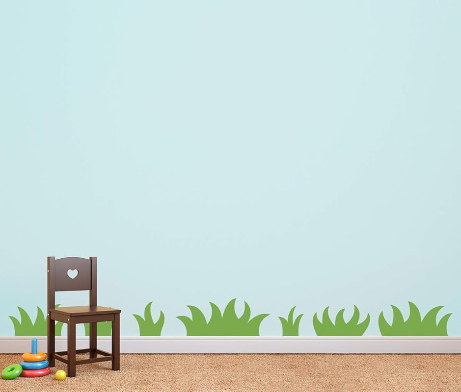 Grass Decal Nature wall art for Kids Bedroom Set of 7