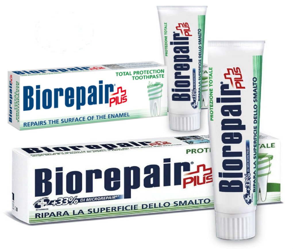 SET Biorepair TOTAL PROTECTION plus TOOTHPASTE mineralize repairs enamel NO FLOURIDE Buy Online