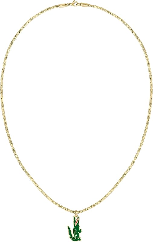 Colar de corrente Lacoste para homem, ARTHOR Collection aço inoxidável, ouro (ouro)