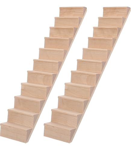 Amazon.com: ibasenice Dolls House Stairs Miniature, Wooden Stairs