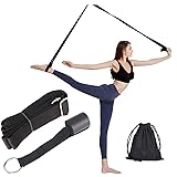 Portzon Adjustable Leg Stretcher Lengthen Ballet Stretch Band - Easy Install on Door Flexibility Stretching Leg Strap Great C