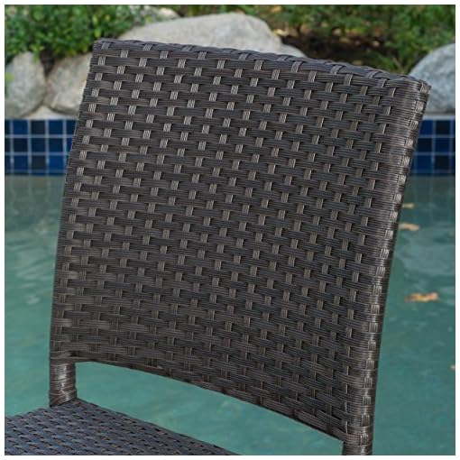 Gdf Studio 299525 New Sandy Point Patio Furniture Wicker Outdoor Bar Stool Set Of 2 Dark Brown Beachfront Decor