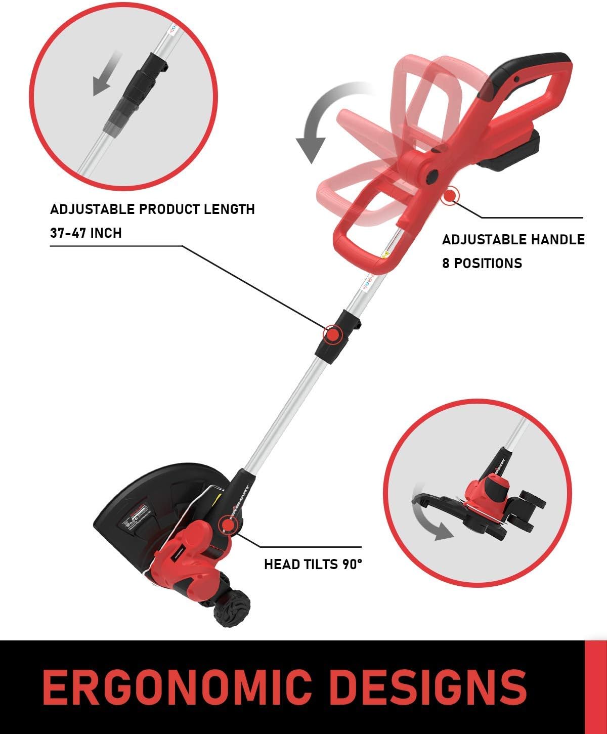 PowerSmart Cordless String Trimmer (PS76110A) : Garden & Outdoor