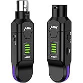 AITONE Wireless XLR Transmitter and Receiver – 2.4GHz Wireless Microphone System, 48V phantom power, Ultra-Low Latency for Dynamic/Condenser Mics, PA, Live Streaming, Studio (A-MW2)