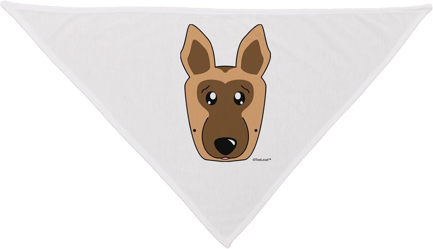 TooLoud Cute German Shepherd Dog Printed White Dog Bandana