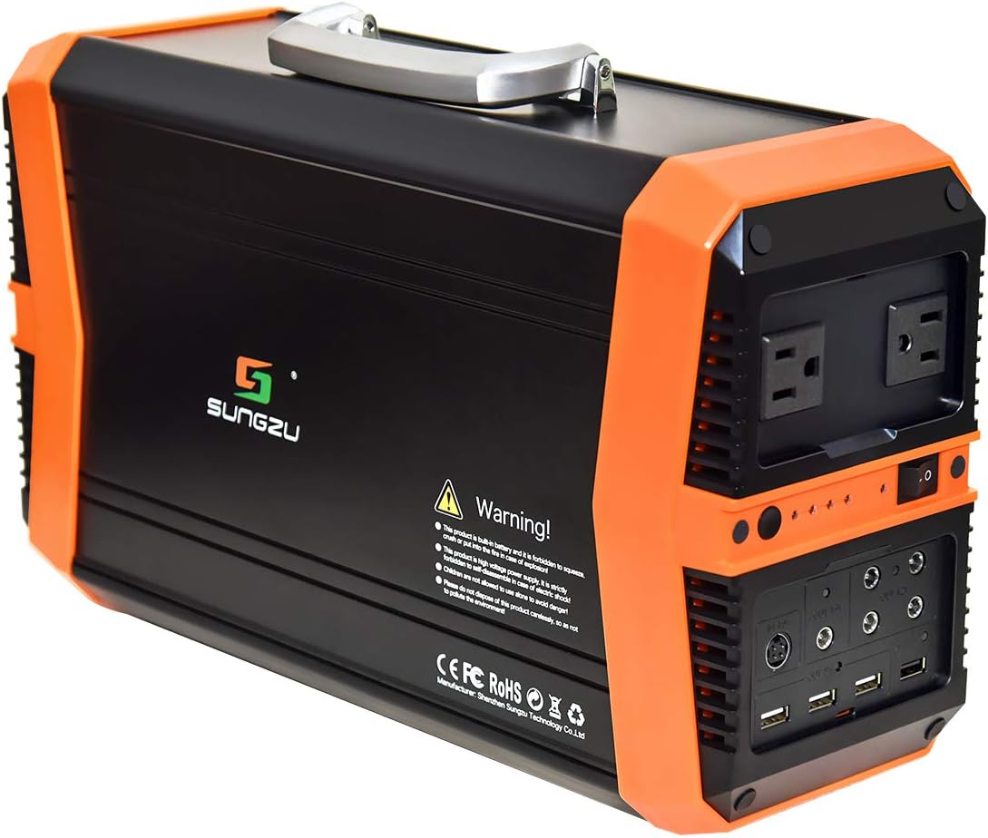 SUNGZU 500-Watt Portable Power Station Generator , 550Wh Multi-Functional Generator 14.8V/39Ah CPAP Battery Pack for Camping, CPAP, Home, Emergency