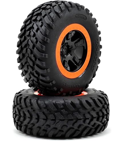Traxxas 2WD Slash: Ruedas Negras Y Plateadas Con Costa