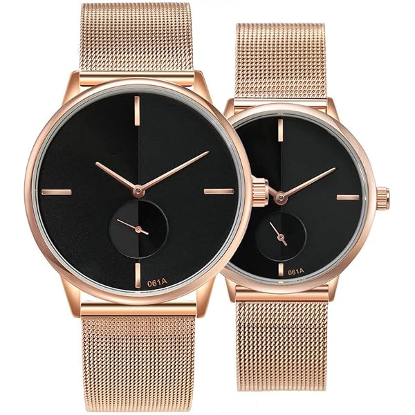 Amazon.com: MASTOP Couple Watch Minimalist Ultra Thin Men  display picture 1