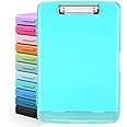 Sooez Clipboards with Storage, High Capacity Clip Boards 8.5x11 with Storage, Heavy Duty Nursing Clipboard Folder, Plastic Cl