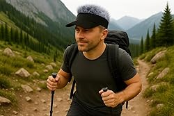 Men's Hair Visor ​Sun Hats Visor with Hair Fake