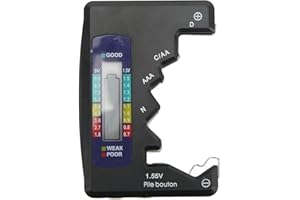 Digital Battery Tester Battery Checker Battery Capacity Tester For D C N Aaa Aa 9V 1.5V Button Batteries (Black) Nice and Def