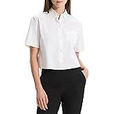 Theory Womens Boxy Short Sleeve Pocket Shirt