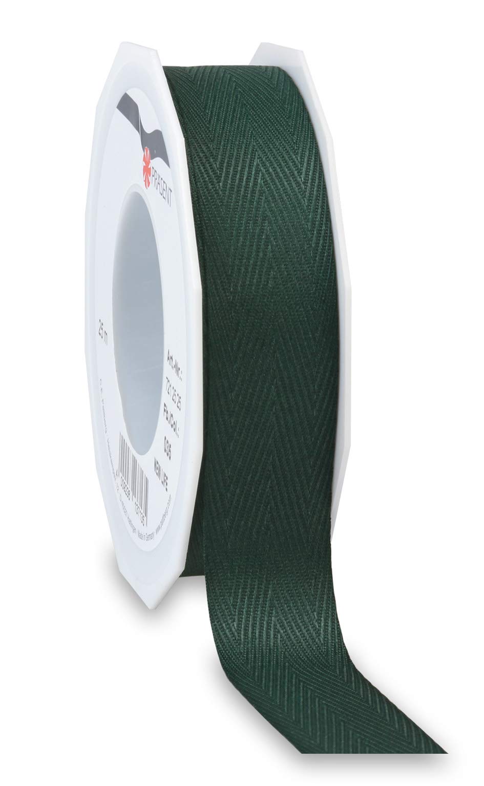 Präsent - New Life 100% Recycled Ribbon Fir Green 25 mm Width, 25 m Length — image 1