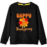 Remimi Unisex Kids Thanksgiving Sweatshirt Long Sleeve Turkey Pullover Top 3-14 Years