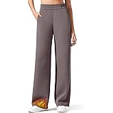 G4Free Flurrylux Cotton Fleece Lined Sweatpants Women Elastic Waist Wide Leg Lounge Pants Warm Winter