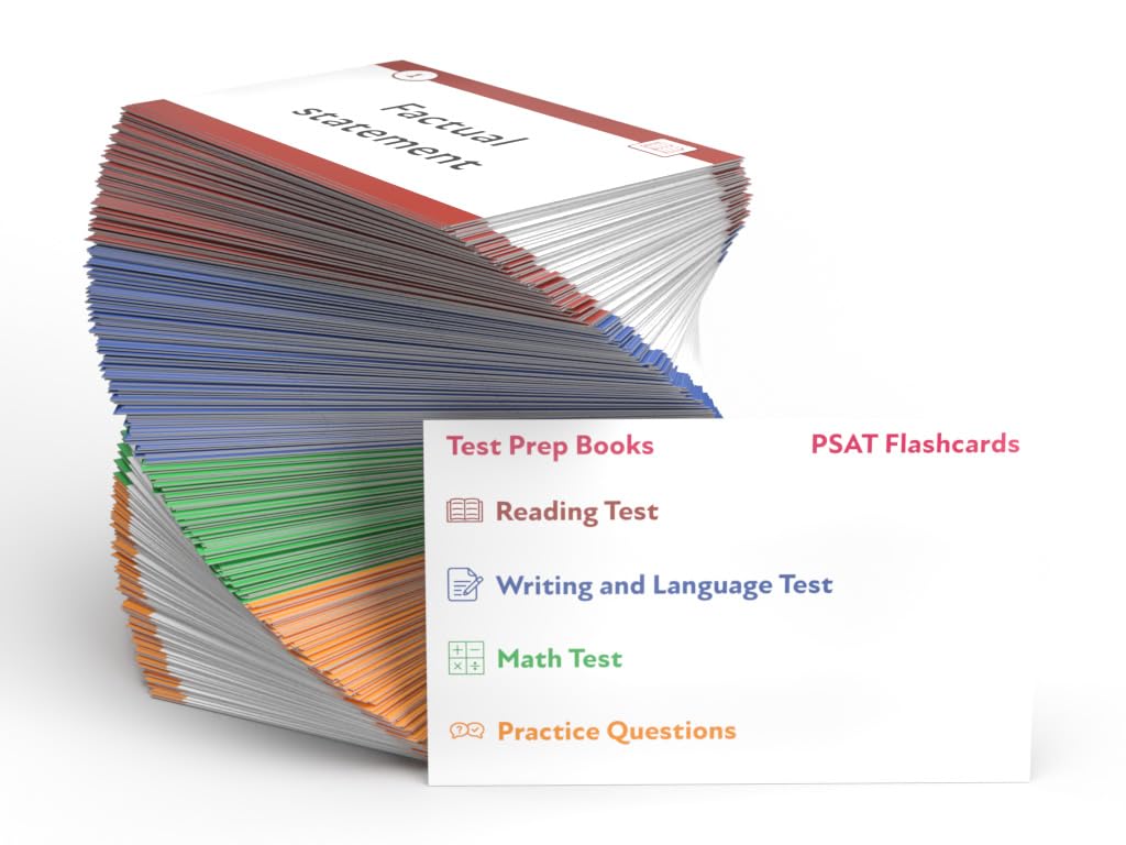 PSAT Study Cards: PSAT Prep 2025-2026 with Practice Test Questions for the College Board PSAT [Full Color Cards] PSAT Study Cards: PSAT Prep 2025-2026 with Practice Test Questions for the College Board PSAT [Full Color Cards] Cards